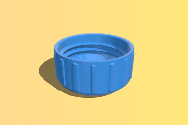 Bottle Cap with Hole | 3d print model