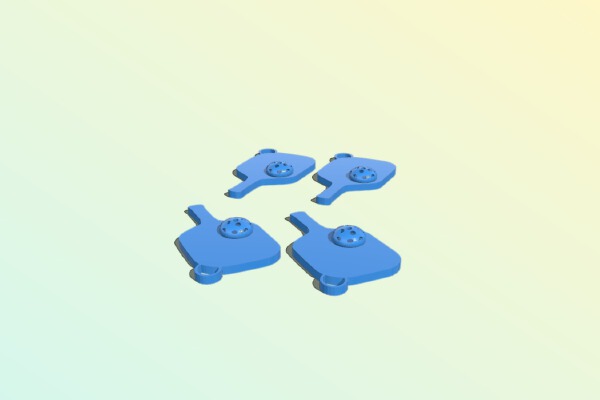 Pickleball Paddle for earrings, charms, bag tags | 3d print model