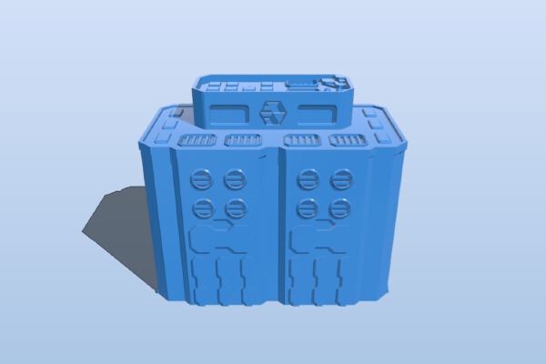 SciFi Building remix 1 - Fusion Power Station - 6mm | 3d print model