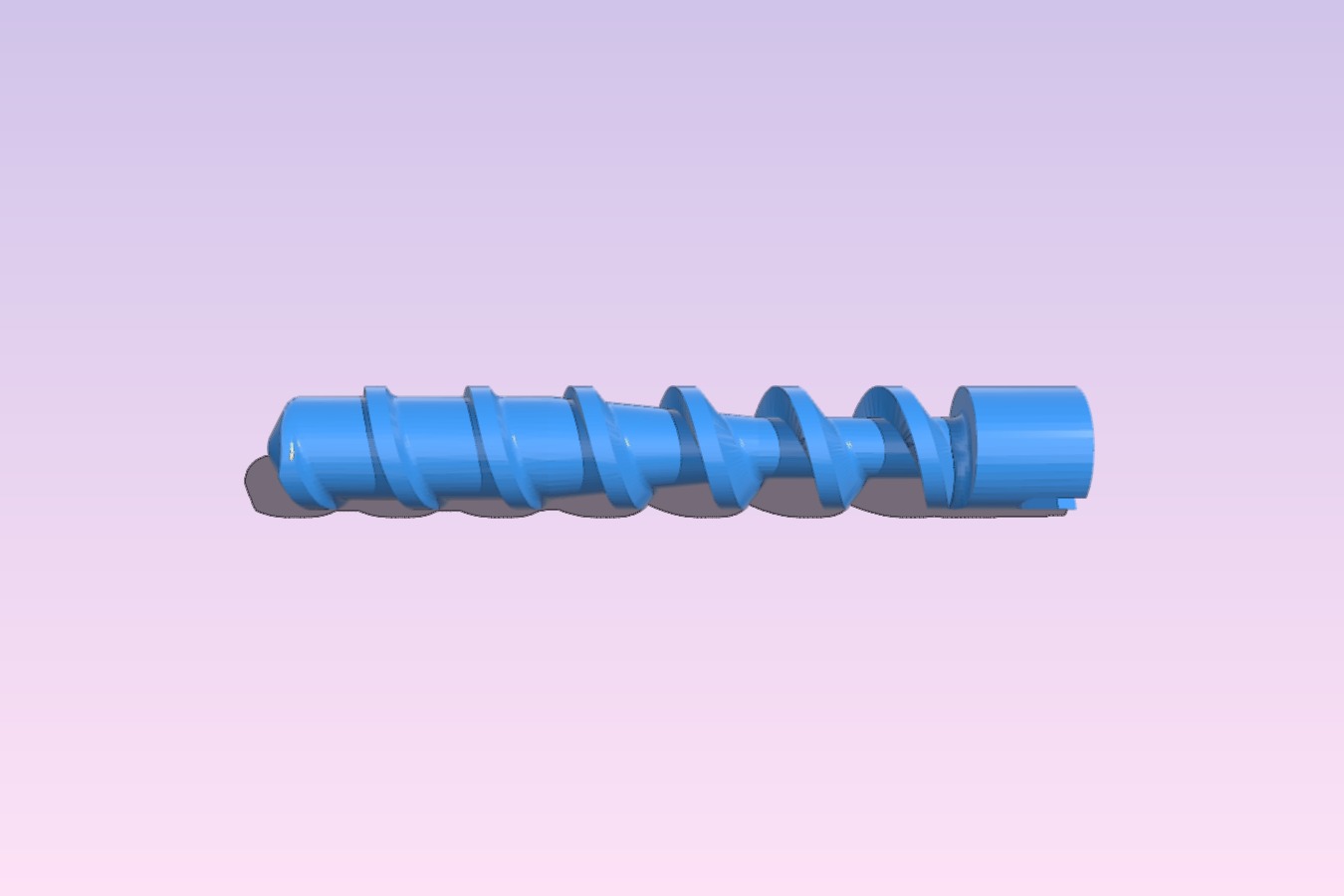 Extruder screw test print
