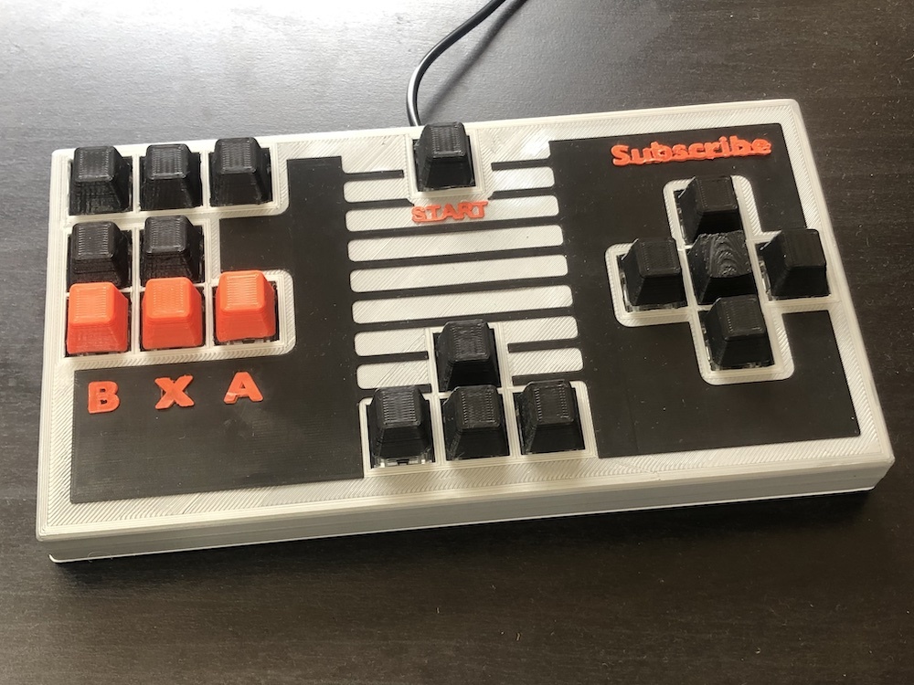Keyboard style Super Smash Brothers controller