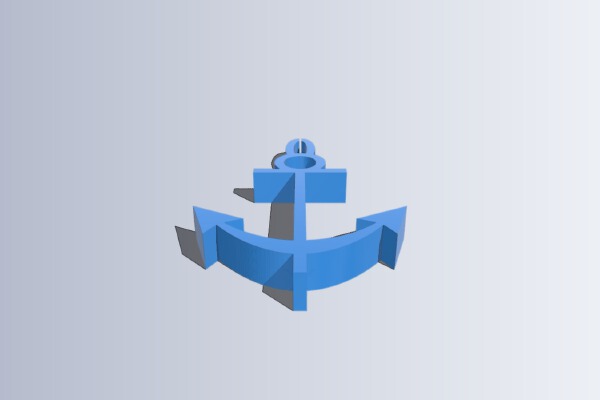 Anchor Pendant | 3d print model
