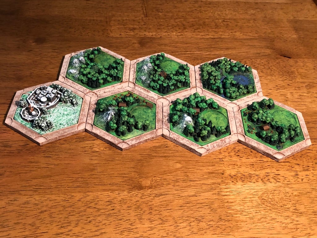 Catan Wood Variants For Dakanzla 2.0 Magnetic Base Set