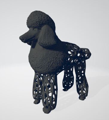 ´HEXE´ Poodle Voronoi | 3d print model