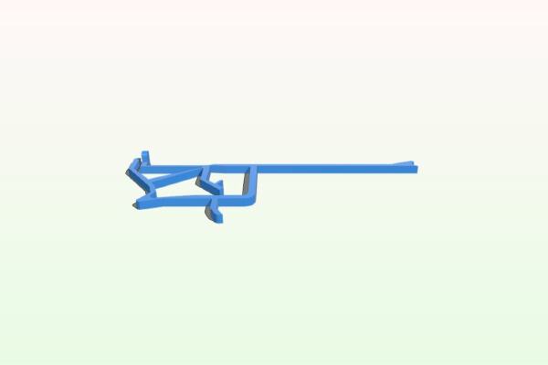 3D Printed Compliant Mechanism Rubber Band Shooter | 3d print model