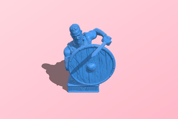 Bust of attacking warrior | 3d print model