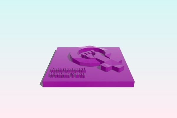 international women's day keychain | 3d print model