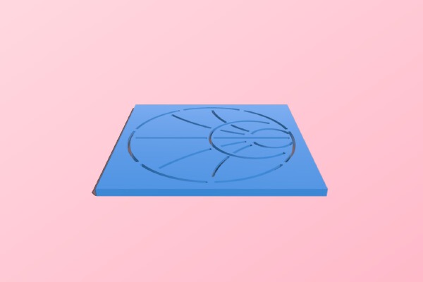 Smith chart template (or Smith chart coaster) | 3d print model