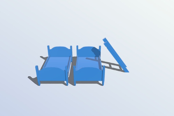 Bunk Beds With Ladder | 3d print model