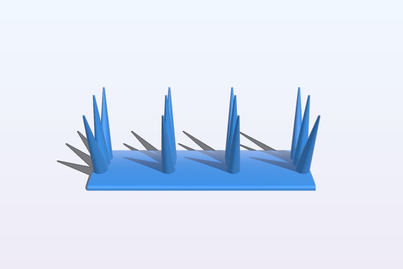 Bird Spikes for a Curved Ridge Tile