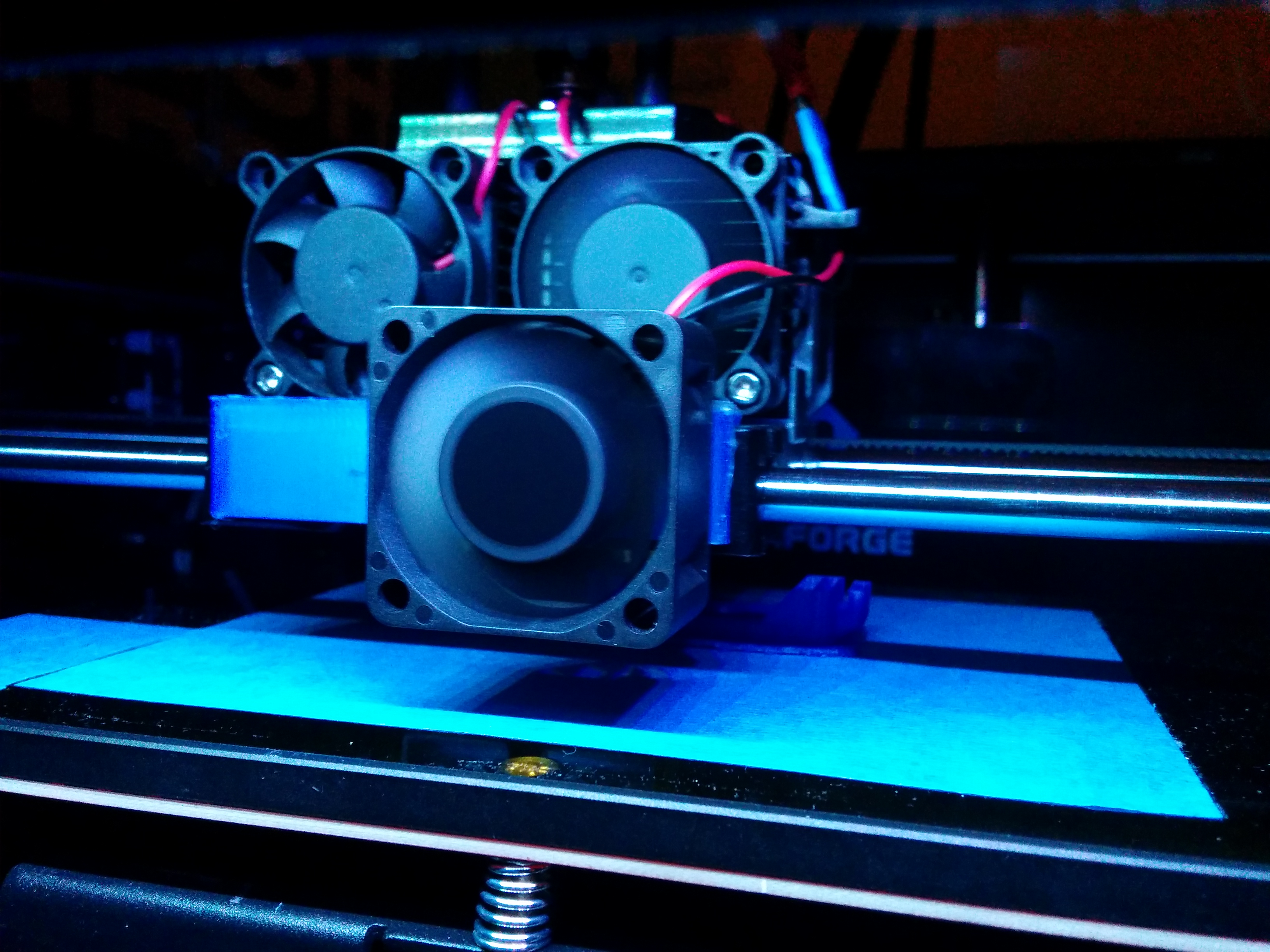Super simple fan holder for the Flashforge Creator Pro