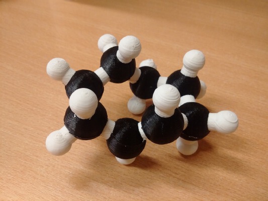 Isomers of cyclooctene - Dual color version | 3d print model