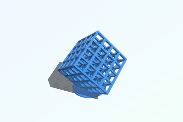 4 By 4 Lattice Cube | 3d print model