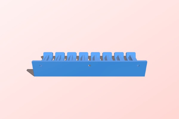 Customizable Eurorack Cable Holder (Patch Cable Mount) | 3d print model