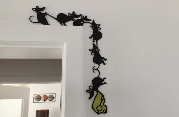 Mice and cheese decor, colour change at layer | 3d print model