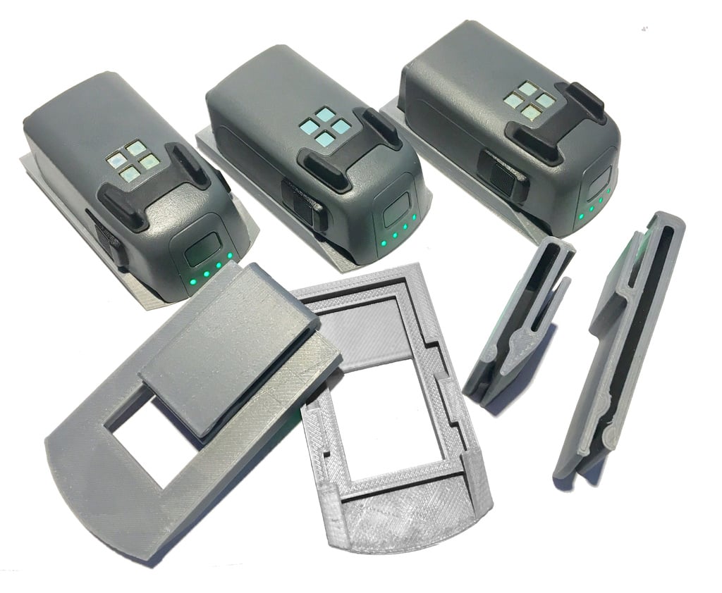 DJI Spark Battery Holder with Multiple Attachments - Belt Clip, Neck_Lanyard Loop & More