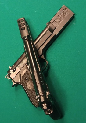 Beretta 92 FS Compensator (Airsoft) Leon The Professional prop | 3d print model