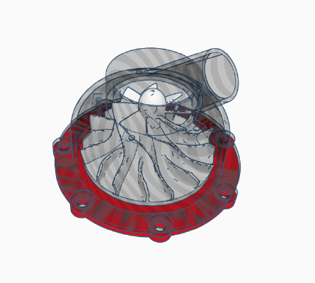 Mini Supercharger for RC Engine | 3d print model
