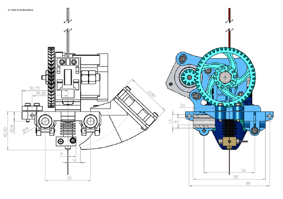 new construction of wade extruder for prusa mendel | 3d print model