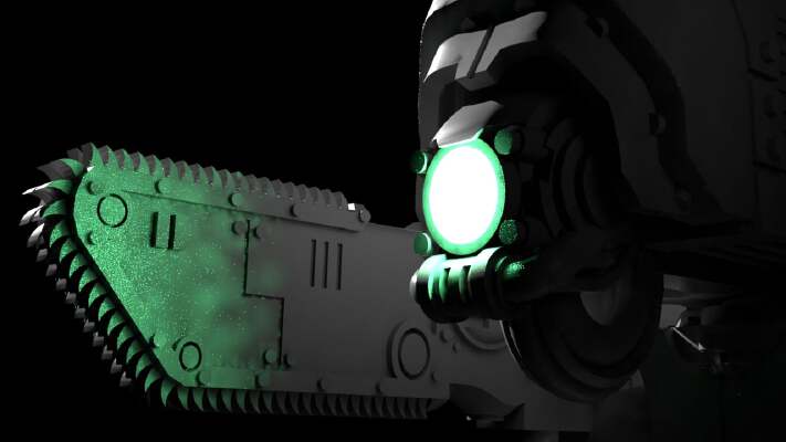 Magnetized Armored Bear Walking Tree Cutter | 3d print model