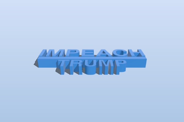 Super Simple Impeach TRUMP | 3d print model