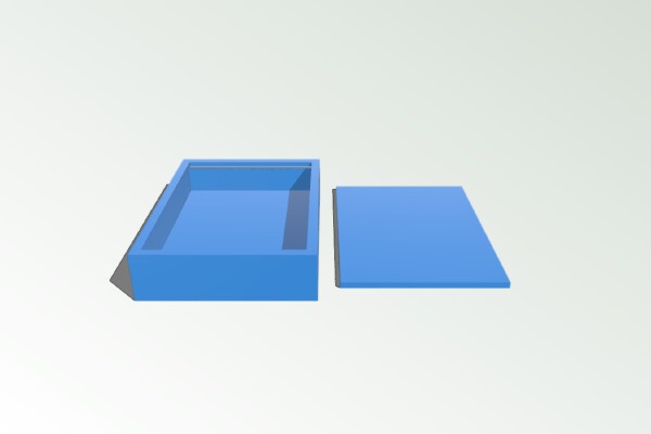 this is a small box with the top that slids inside the box and locks away | 3d print model
