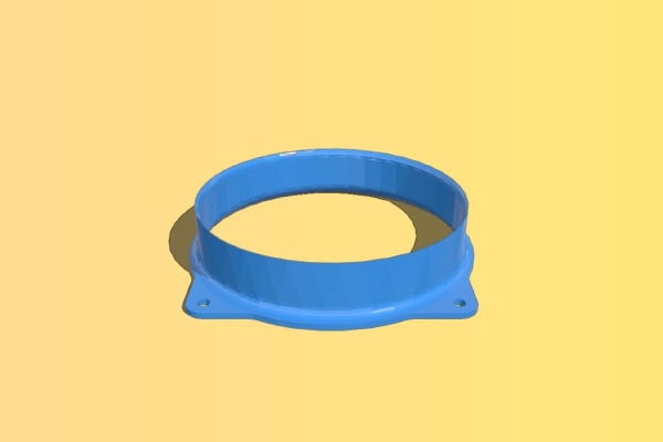 12cm_120mm fan shroud (for DIY swamp cooler) | 3d print model