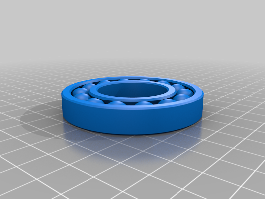 Ball Bearing (Parametric)(Conical Race)(User Tolerance) (Custom Supports) (Inspection_Test Print_Build) | 3d print model