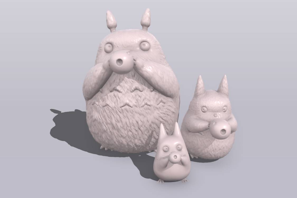 3d Anime Figure Stl : Totoro Family - 3DPEA