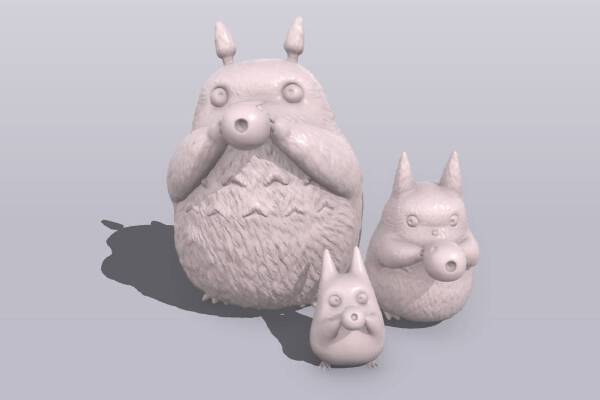 3d Anime Figure Stl : Totoro Family | 3d print model