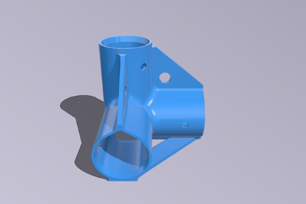 Corner or bracket for printer enclosures made with PVC tubes | 3d print model