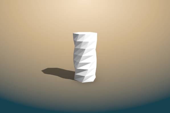 Twisted 6-sided Vase