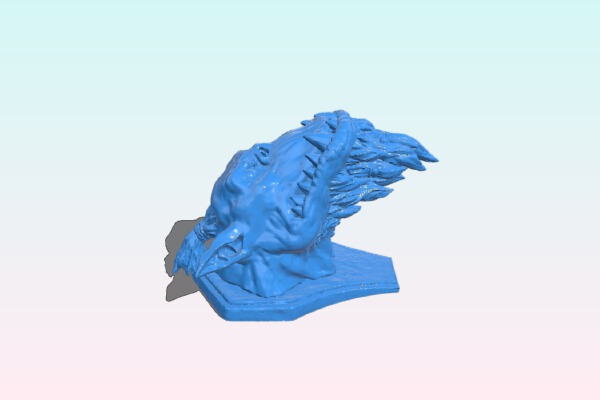 Orc bust wall hanger | 3d print model