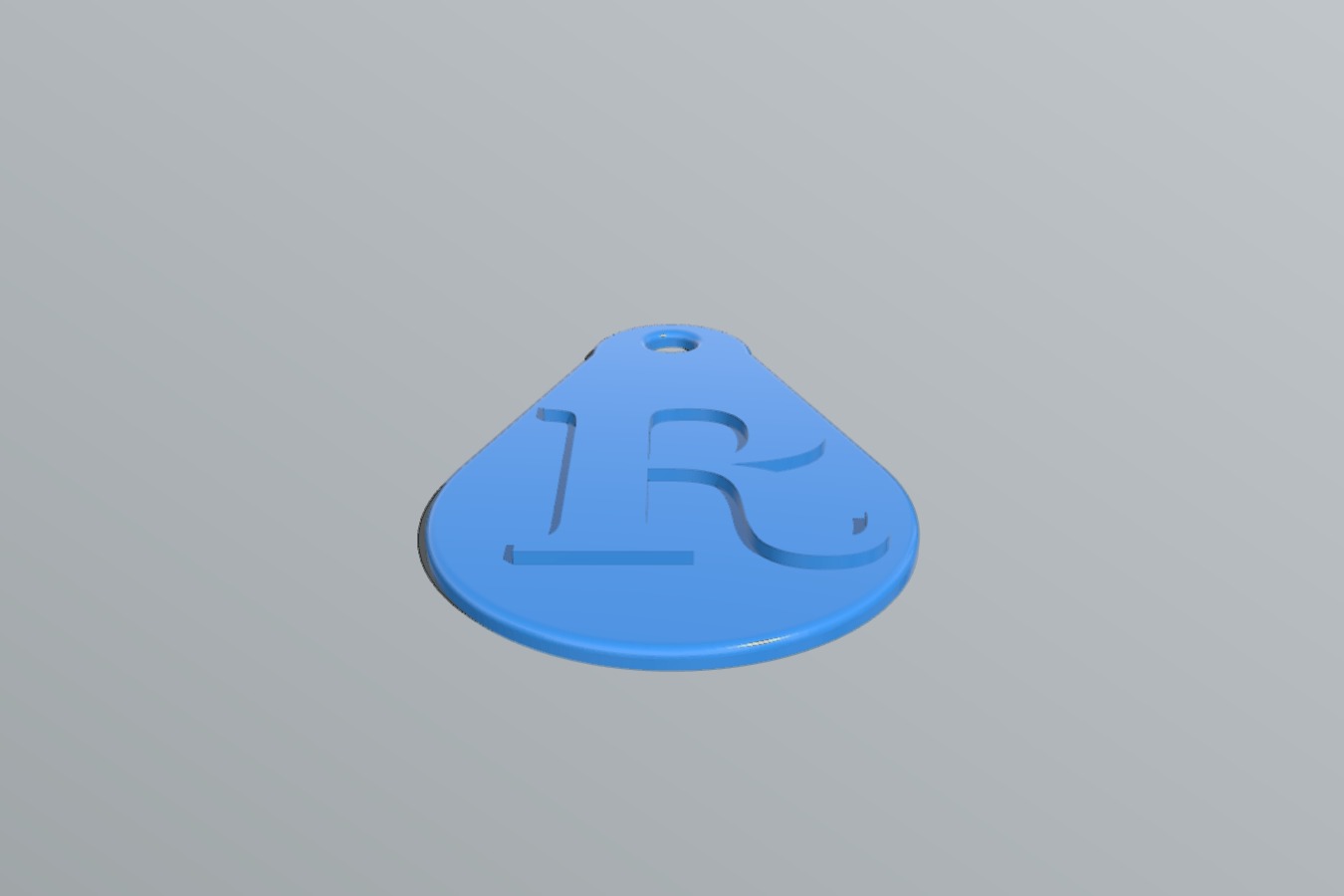 Letter R Key Fob
