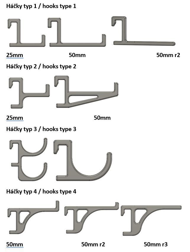 HOOKS for Lidl Livarnoliving wall organizer and IKEA SKADIS