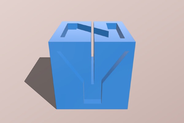XYZ Calibration Cube - 4mm OD tube cutting jig | 3d print model