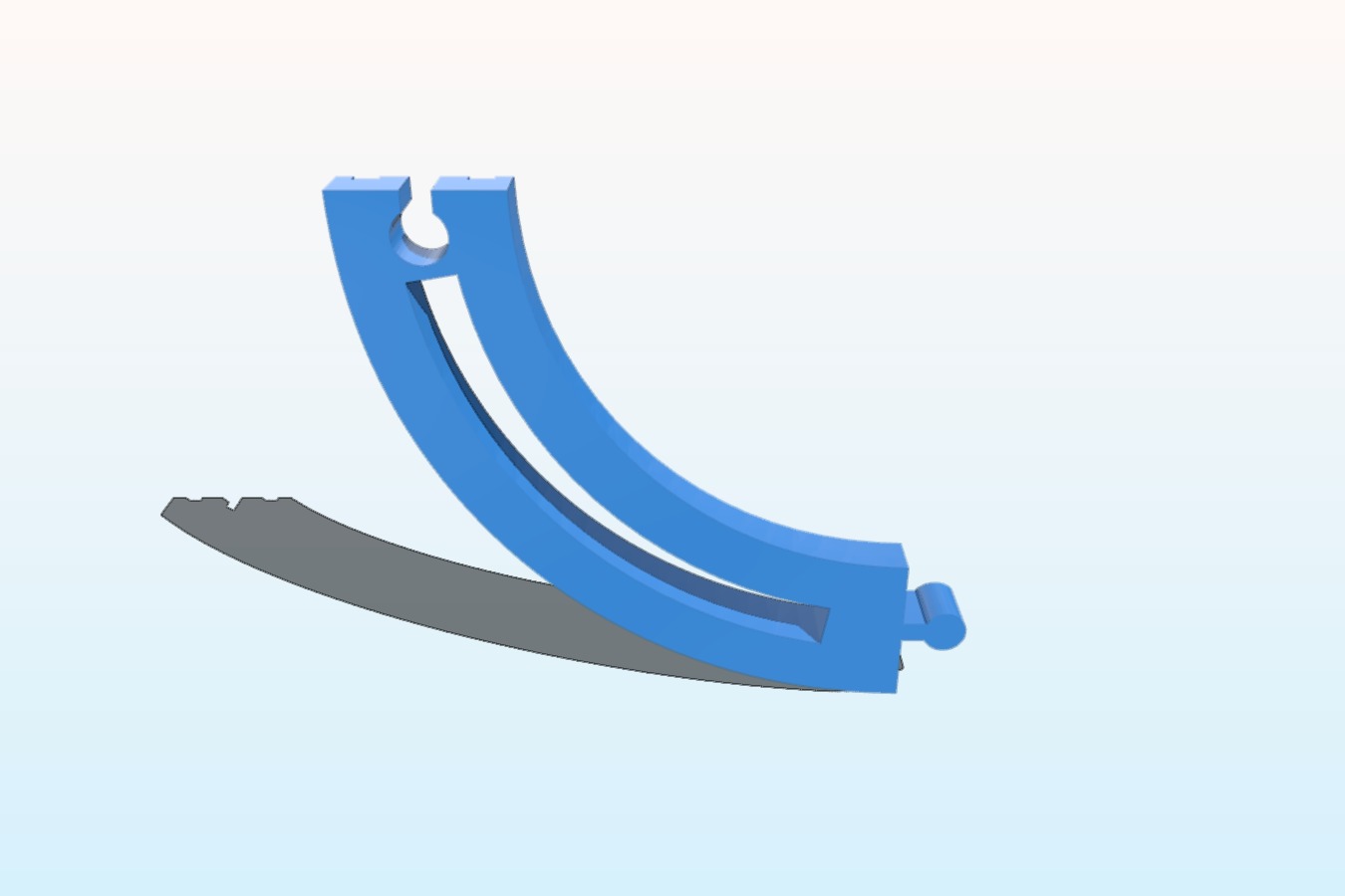 Banked Wooden Train curve