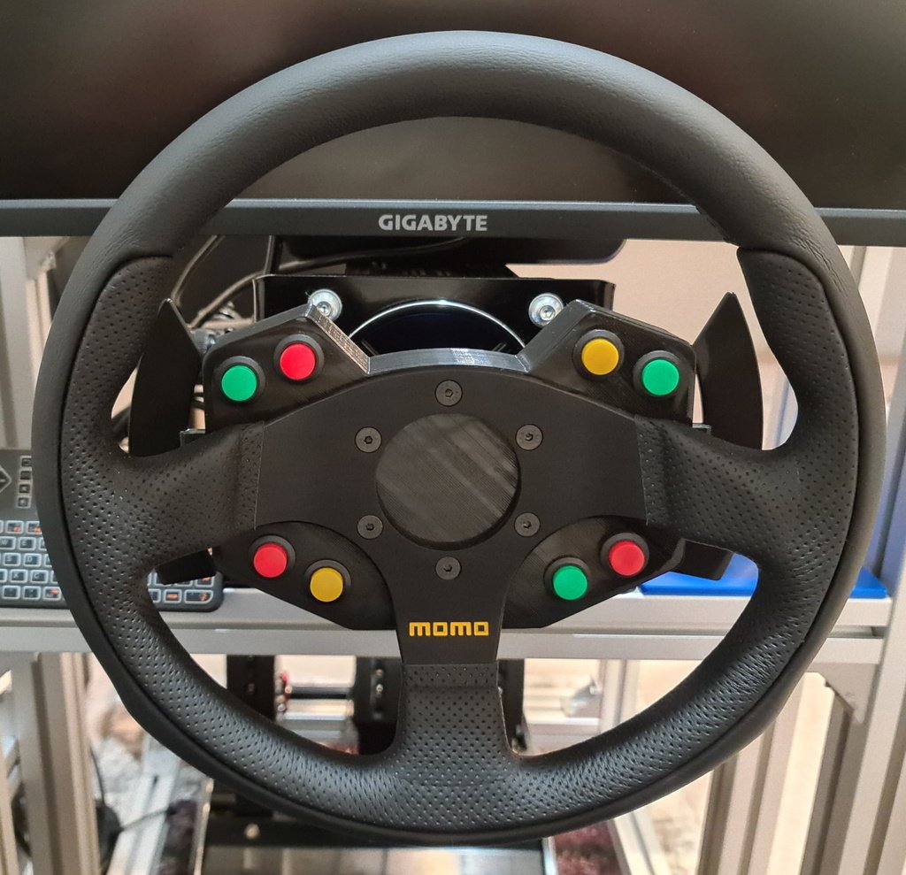 Sim Racing Wheel Button Box with Magnetic Paddle Shifters