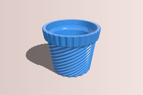 Spiral Flower Pot | 3d print model