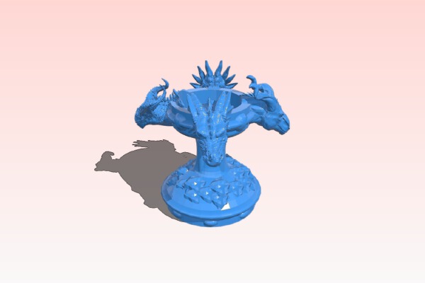 Four Dragons Candlestick | 3d print model