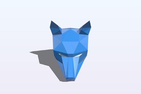 low poly fox paper mask | 3d print model