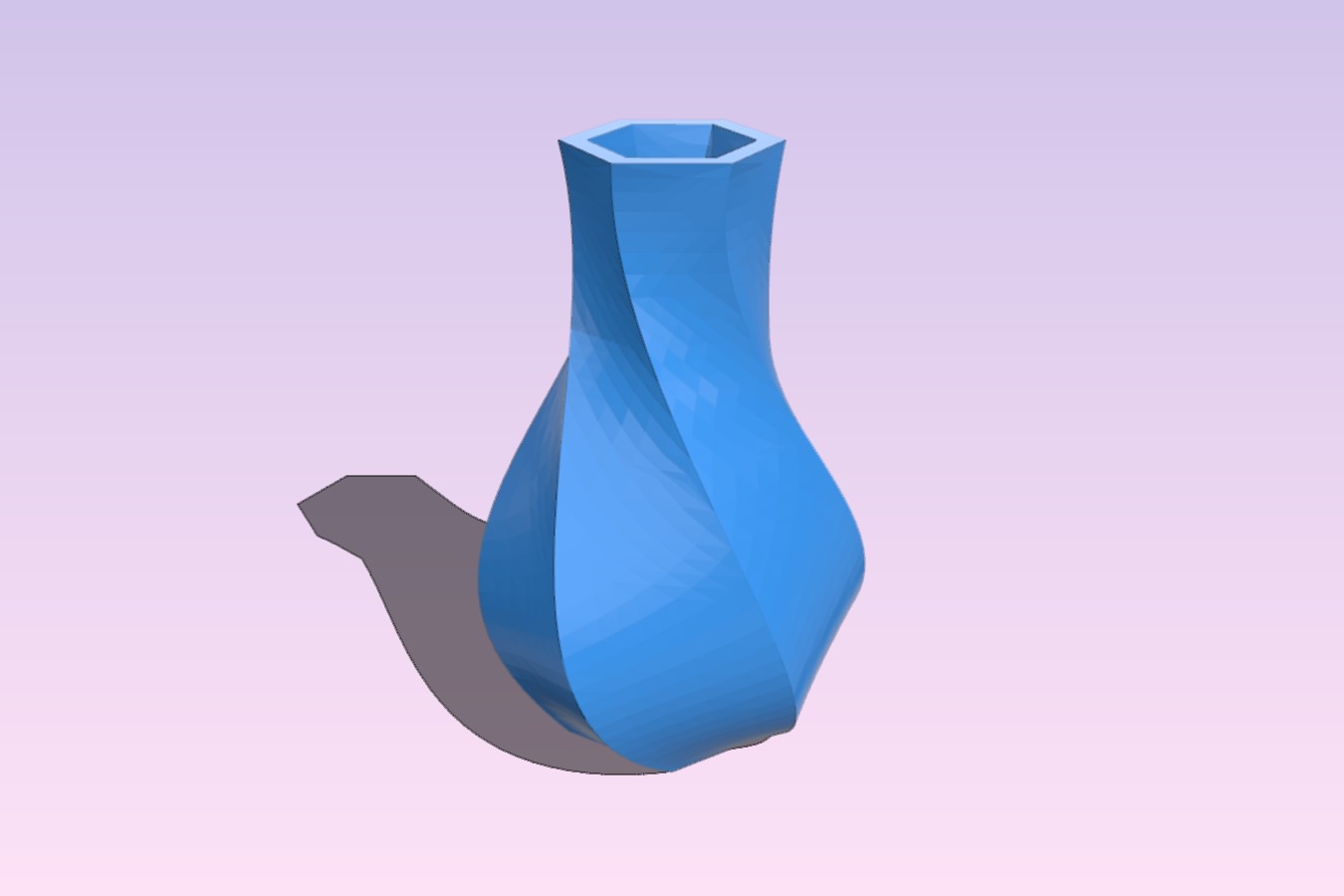 hexagonal vase