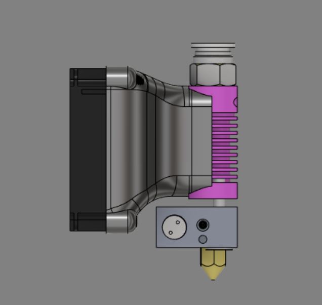 Ender 3, Ender 2, CR-10 Hotend Vacuum Duct 4010