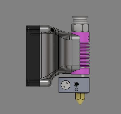 Ender 3, Ender 2, CR-10 Hotend Vacuum Duct 4010 | 3d print model