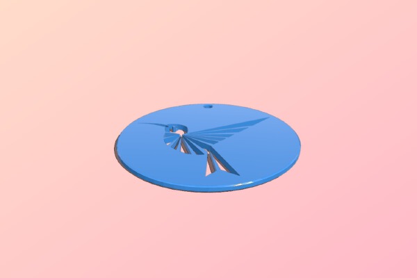 Hummingbird_Key-chain | 3d print model