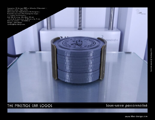 Under glass "The Prestige Car Logos" | 3d print model