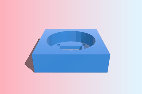 simple ccd sensor and c mount lens plate. | 3d print model