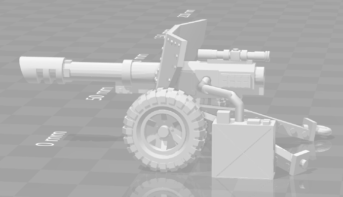 Bigger shield, easier carriage print, power pack - WH40k | 3d print model