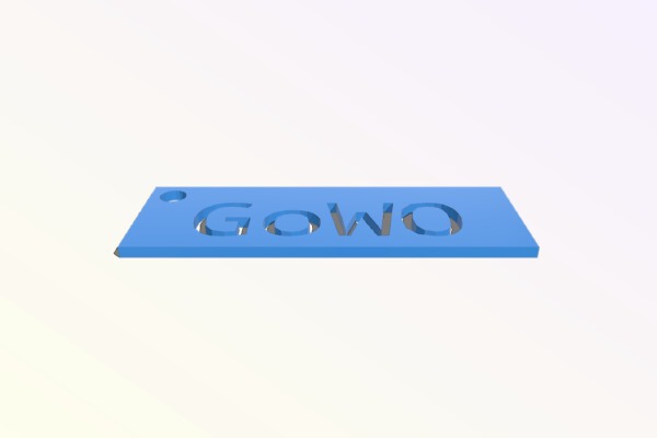 GoWo Keychain | 3d print model