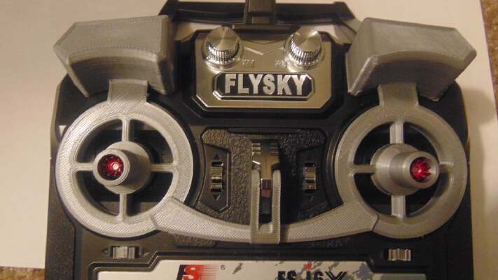 Clip-on Flysky I6_I6X gimbal and Switch Protector | 3d print model